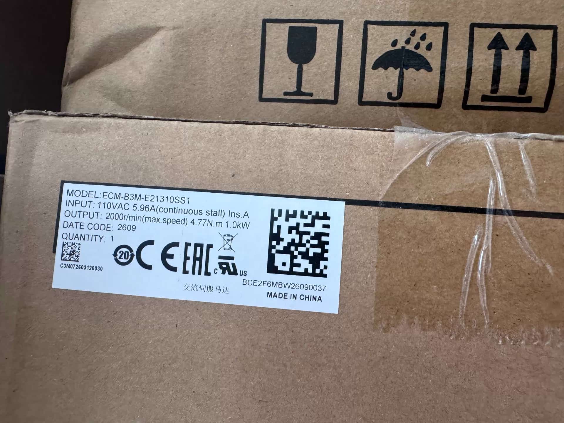 100% novo original e genuíno Delta ECM-B3M-E21310SS1 conversores de frequência Drive Servo Motor