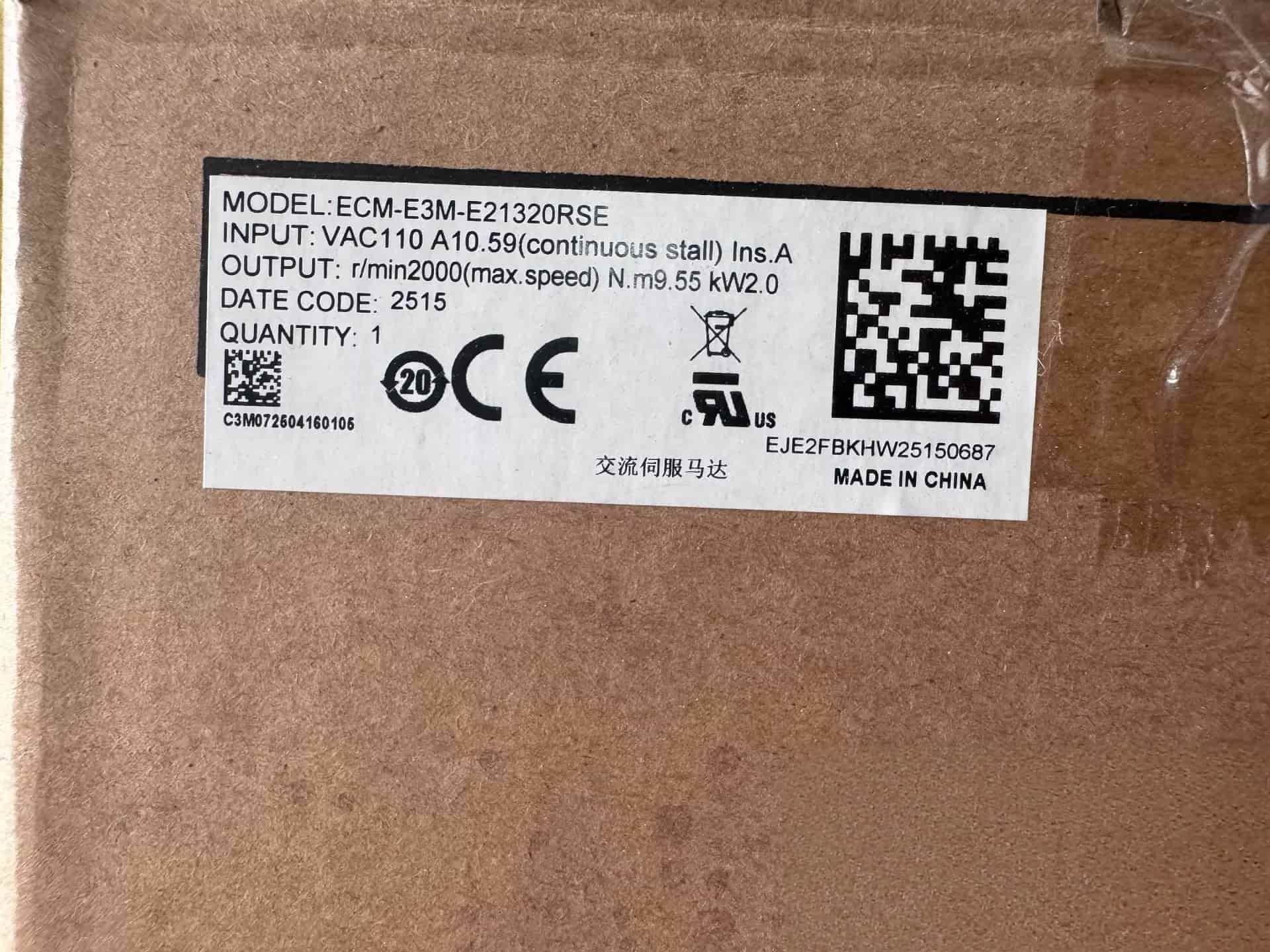 100% novo original e genuíno Delta ECM-E3M-E21320RSE conversores de frequência Drive Servo Motor