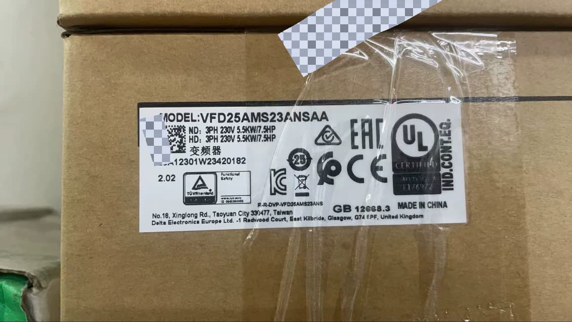 100% novo original e genuíno Delta VFD25AMS23ANSAA 5.5KW trifásico 220V conversores de frequência Drive Servo Motor