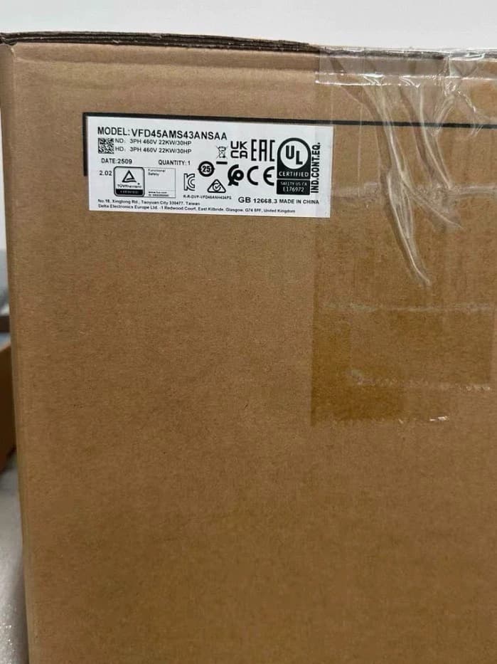 100% novo original e genuíno Delta VFD45AMS43ANSAA 380V/22KW conversores de frequência Drive Servo Motor