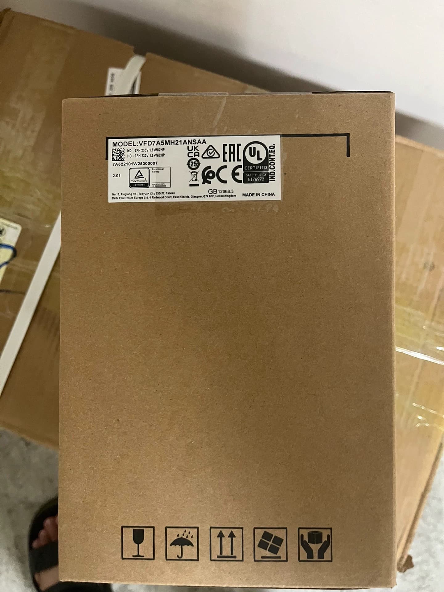 100% novo original e genuíno Delta VFD7A5MH21ANSAA 1.5KW 220V conversores de frequência Drive Servo Motor