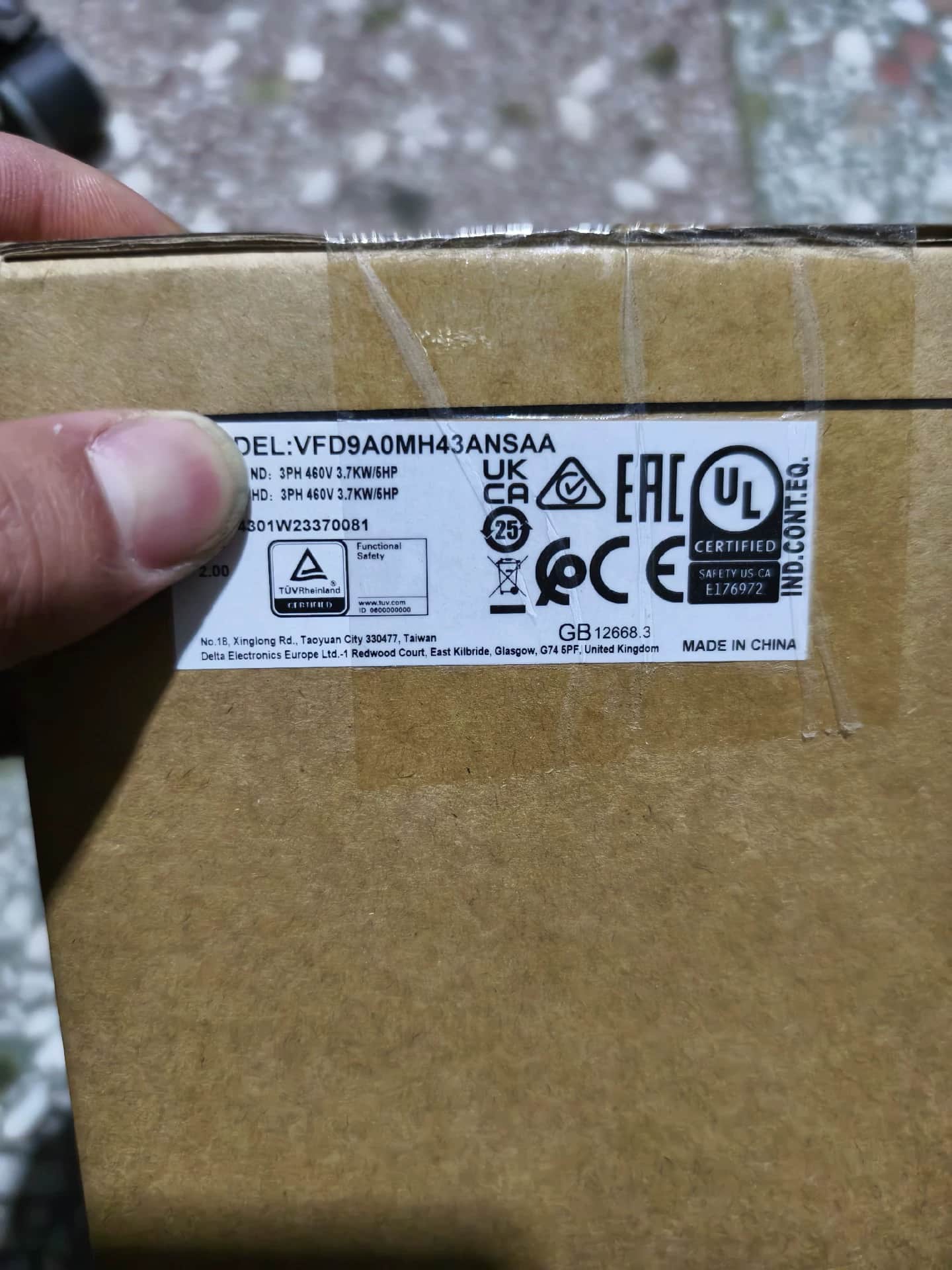 100% novo original e genuíno Delta VFD9A0MH43ANSAA 3.7KW conversores de frequência Drive Servo Motor