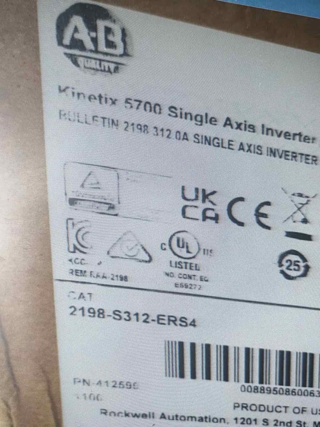 Servo 2198-S312-ERS4 Kinetix 5700, novo e genuíno