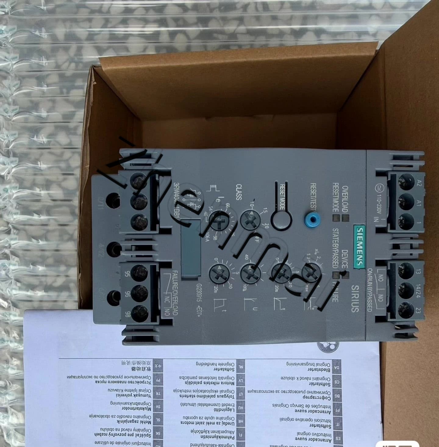 Siemens 3RW4047-1BB14 Soft Starter SIRIUS SOFT STARTER novo, genuíno e direto da fábrica