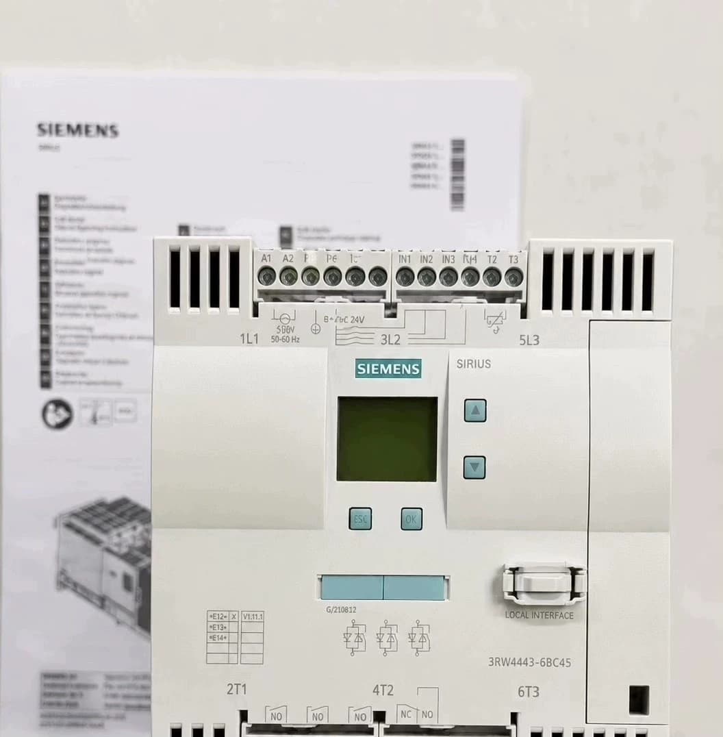 Siemens 3RW4456-6BC45 Soft Starter SIRIUS SOFT STARTER novo, genuíno e direto da fábrica