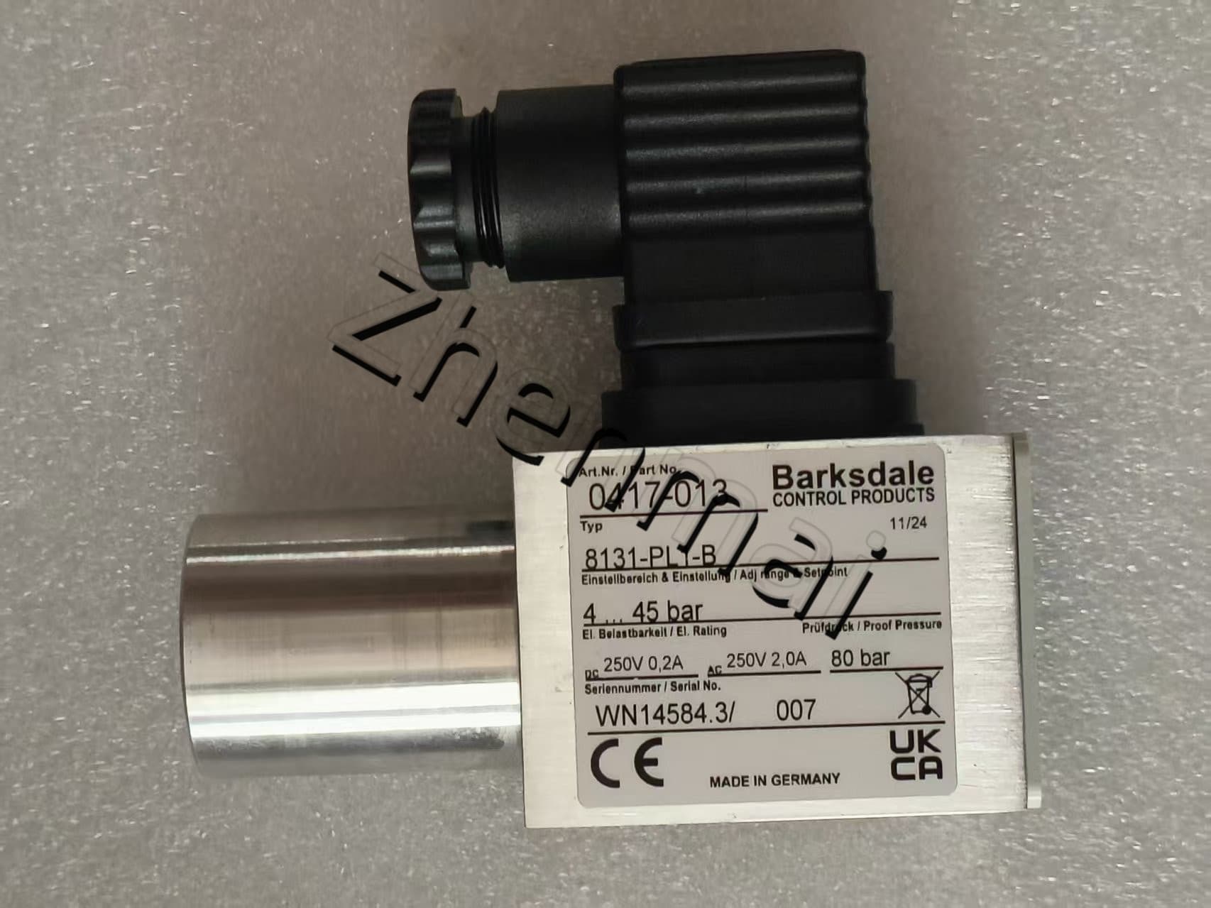 Brandnew original barksdale 8131-pl1-b 0417-013 sensor de pressão interruptor de nível interruptor de fluxo interruptor de pressão transporte rápido