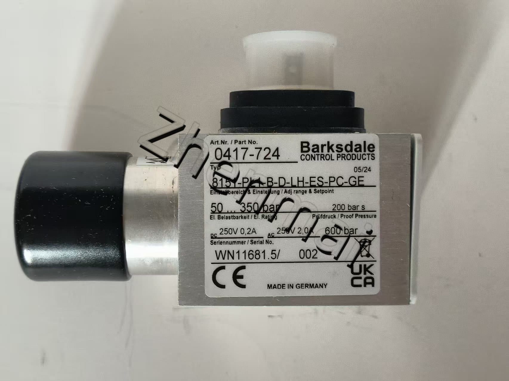 Brand New Original Barksdale 8151-PL1-B-D-LH-ES-PC-GE 0417-724 8151-PL1-B-D-LH-ES-PC-GE Sensor de pressão interruptor de nível interruptor de fluxo interruptor de pressão transporte rápido