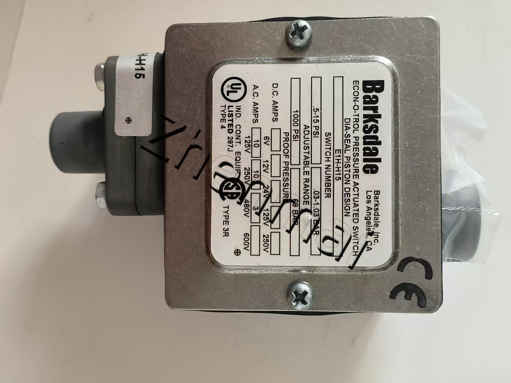 Brand New Original Barksdale E1H-H15-P4 0403-059 sensor de pressão interruptor de nível interruptor de fluxo interruptor de pressão transporte rápido