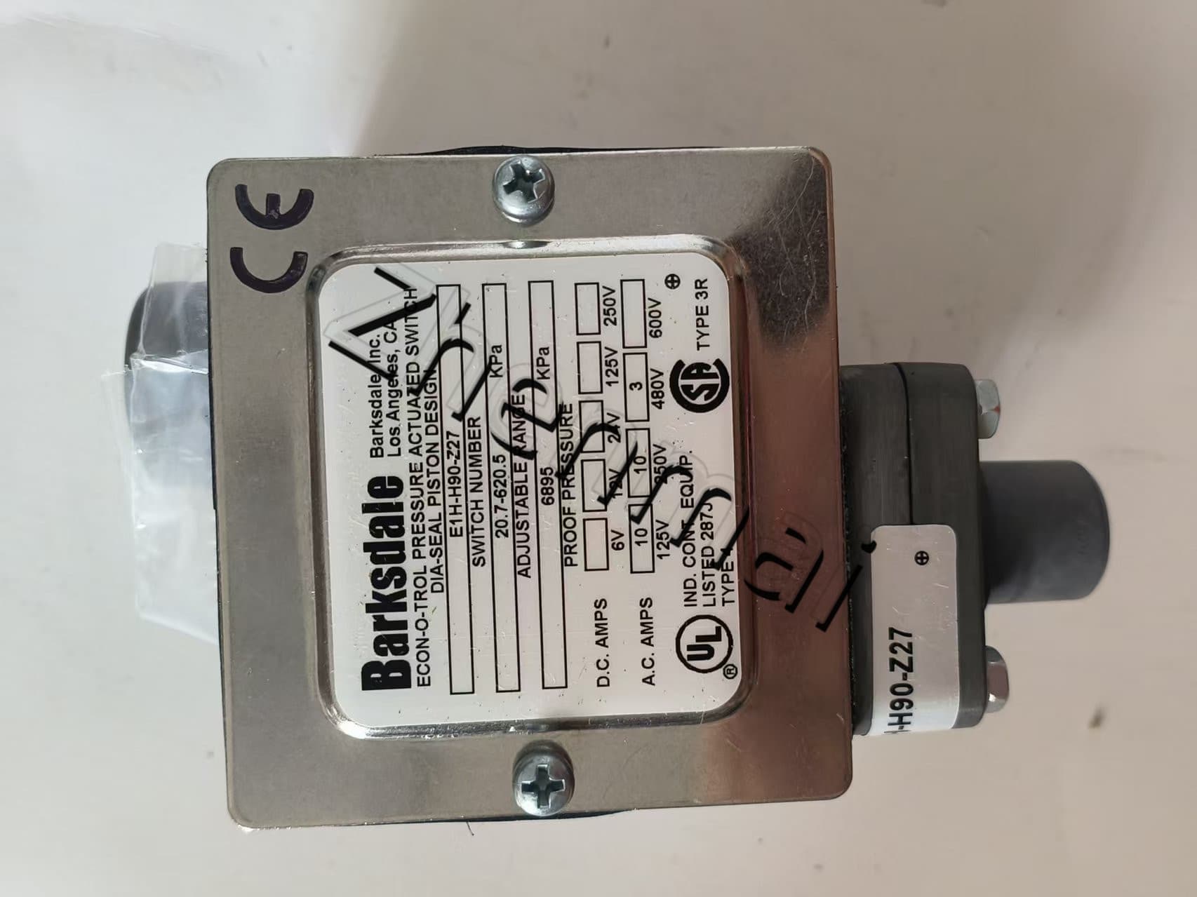 Brand New Original Barksdale E1H-H90-Z27 sensor de pressão interruptor de nível interruptor de fluxo interruptor de pressão transporte rápido