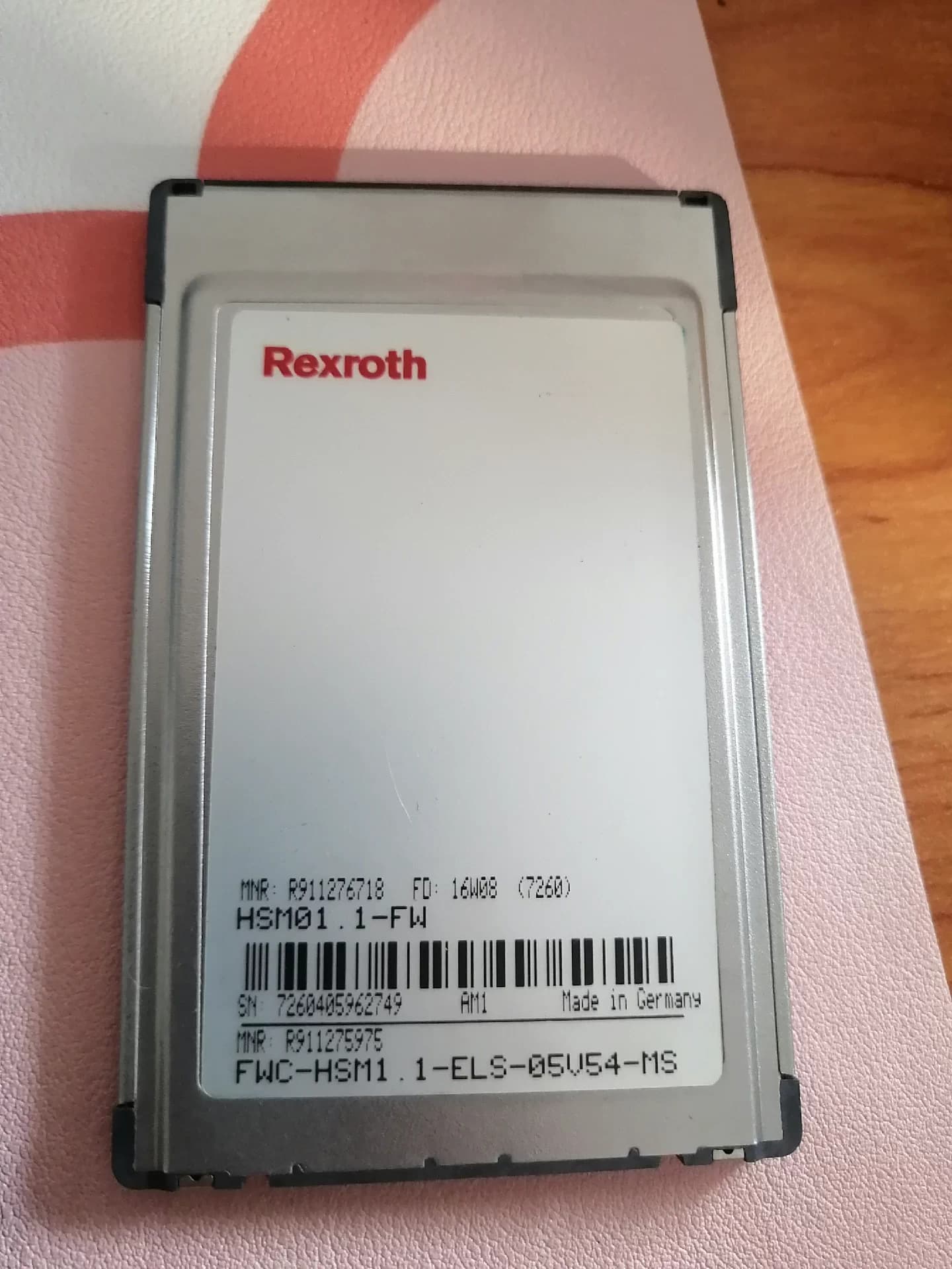 Brand New Original Bosch Rexroth Servo drive cartão de memória FWC-HSM1.1-ELS-05V54-MS Servo Motor Transporte Rápido
